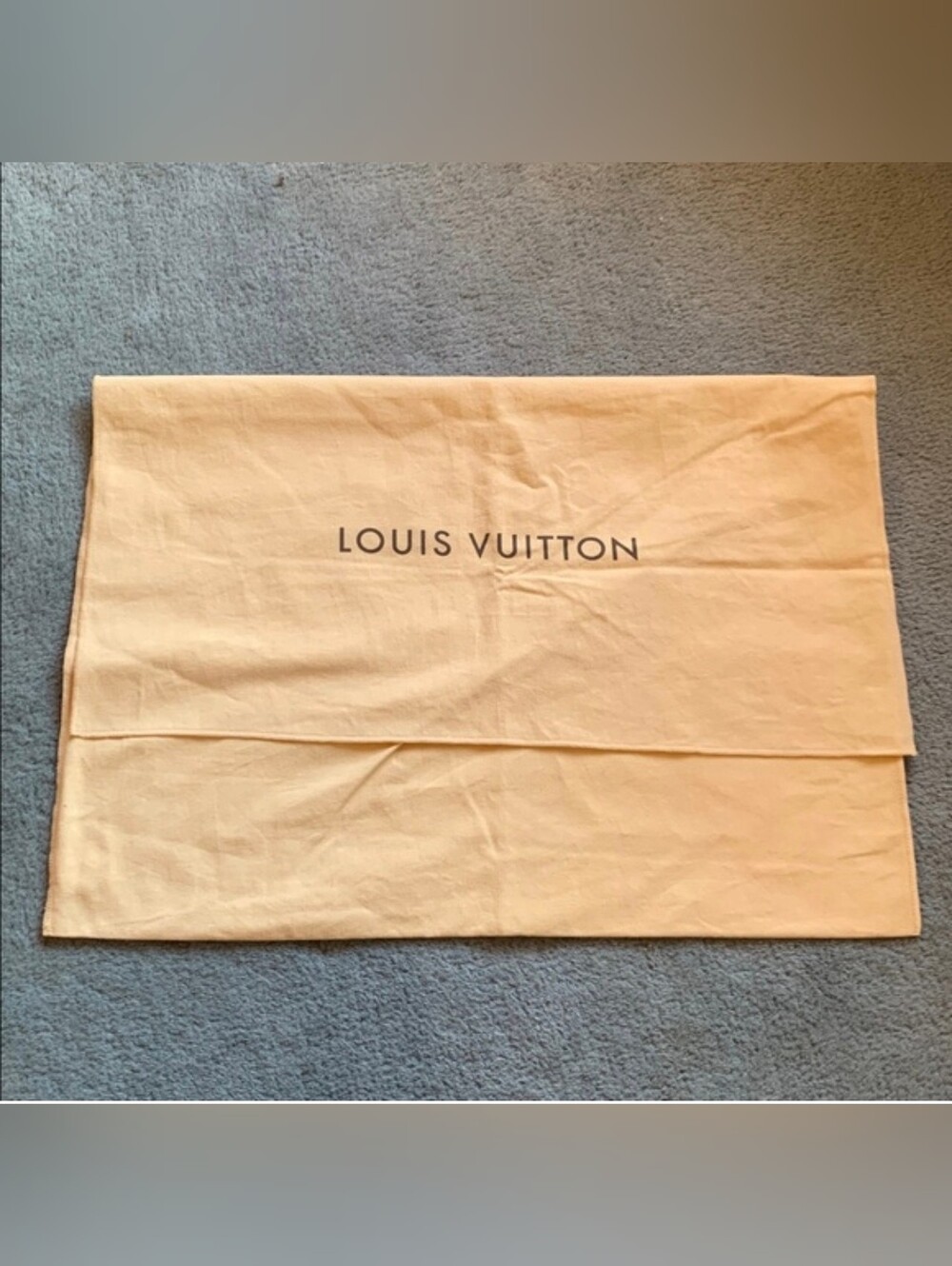 Louis Vuitton Tan Brown Felt Logo XL Front Flap Bag